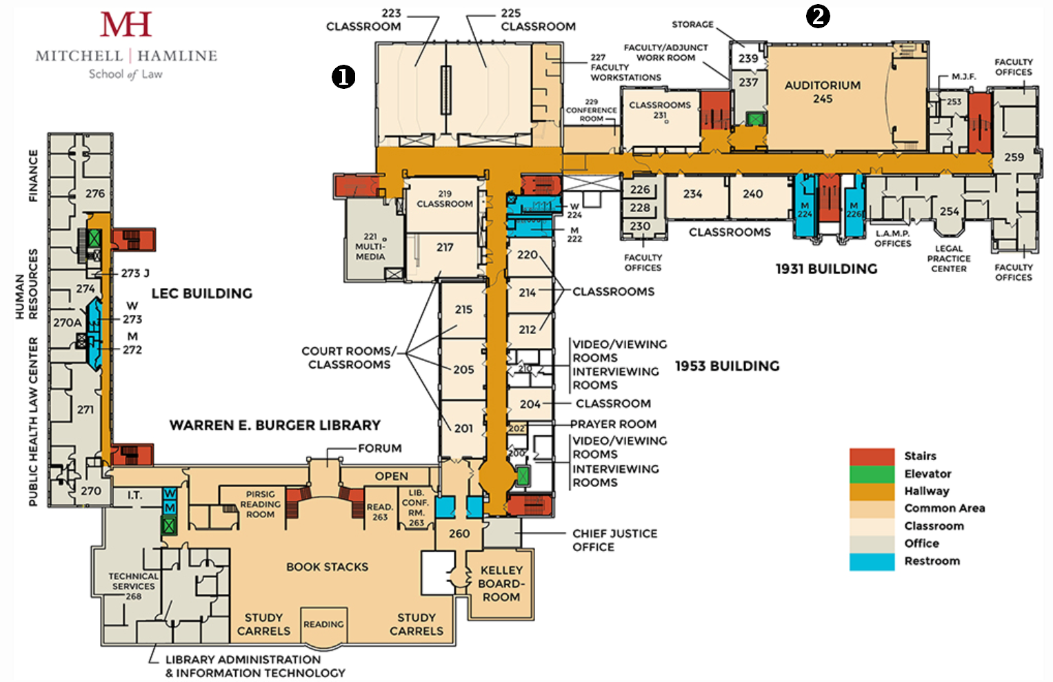 Second Floor Map