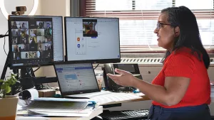 Professor Dalal teaching online