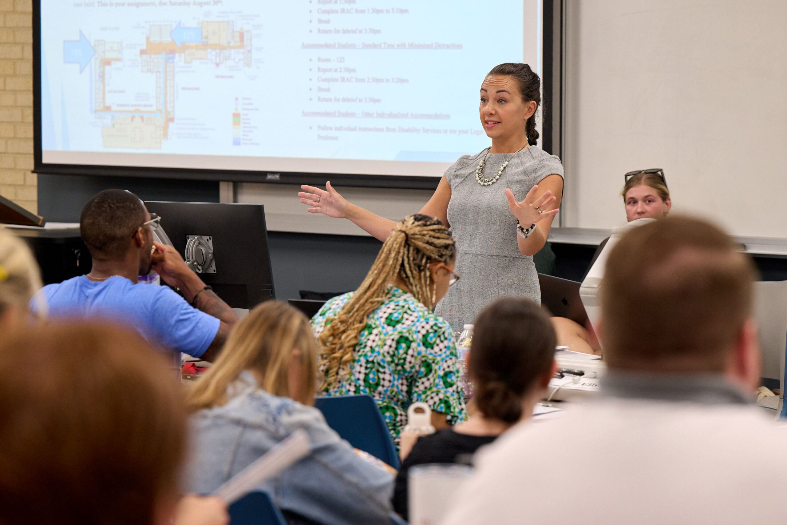 professor at Mitchell Hamline giving a lecture