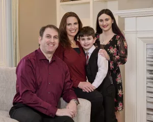 Brian, his wife Leah, and their children Samantha and Calvin.