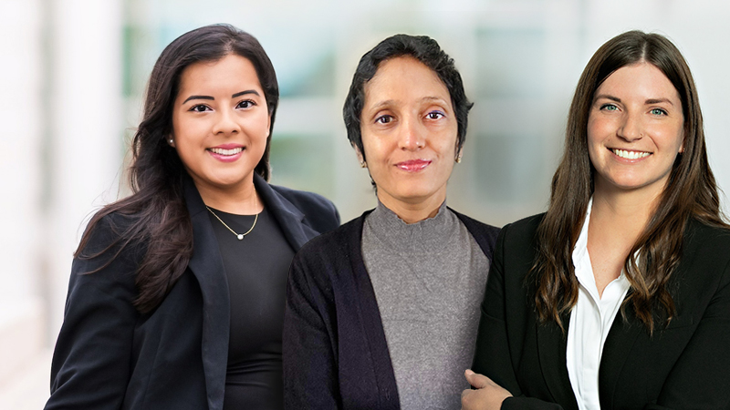 Students (L-R) Marilys Solano, Jayashree Venkateswaran, and Michelle Furrer have been named 2023 Student Award of Merit winners.
