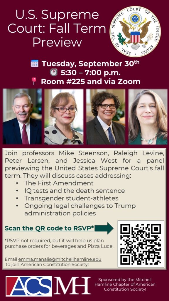 Scotus Panel Professor Panel: SCOTUS Fall Term Preview – News and Events | Mitchell ...