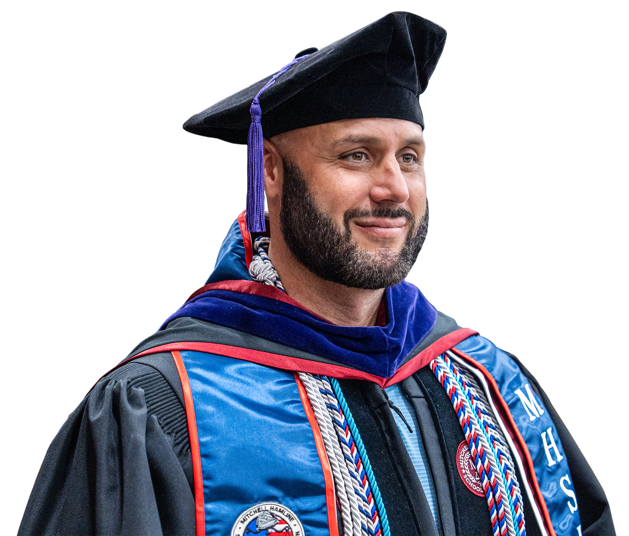 Man with graduation gown