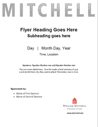Flyer option 1 with white background